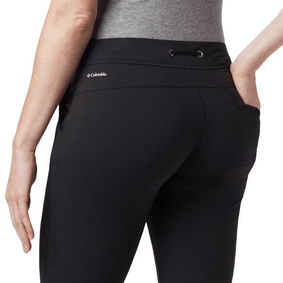 Columbia Womens Anytime Outdoor Boot Cut Pants Sz 12 Black Omni Shield - Picture 3 of 16